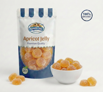 Premium Apricot Jelly (Khubani Flavor) – Sweet, Tangy & Sugar-Coated | Fantastic Dry Fruits